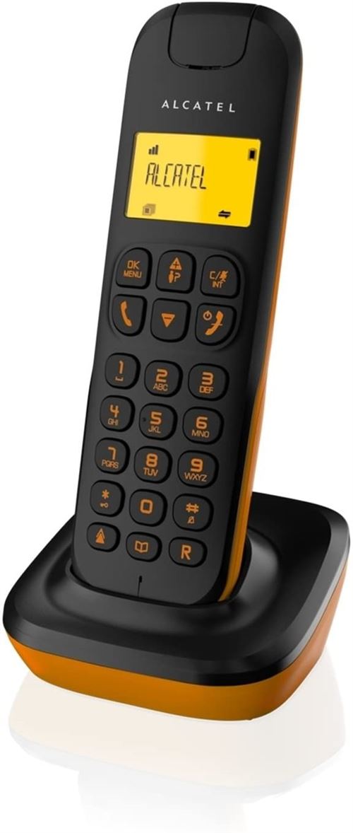 Alcatel D135 DECT Identifiant d'appel Noir, Orange