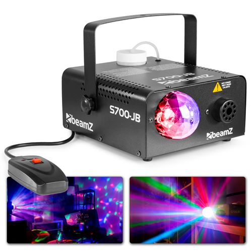 Beamz S700-JB - Machine à fumée avec lumière JellyBall - 700W, 3 x LED RGB, débit de fumée 75m3 par minute, réservoir 250ml