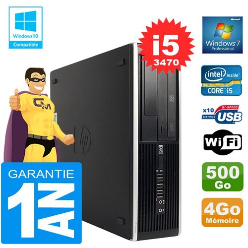 Pc hp compaq 8300 sff core i5-3470 ram 4go disque 500 go graveur dvd wifi w7 État correct - Hewlett-Packard reconditionné disponible sur Fnac