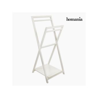 Porte Serviettes Sur Pied Acacia Blanc By Homania Accessoires