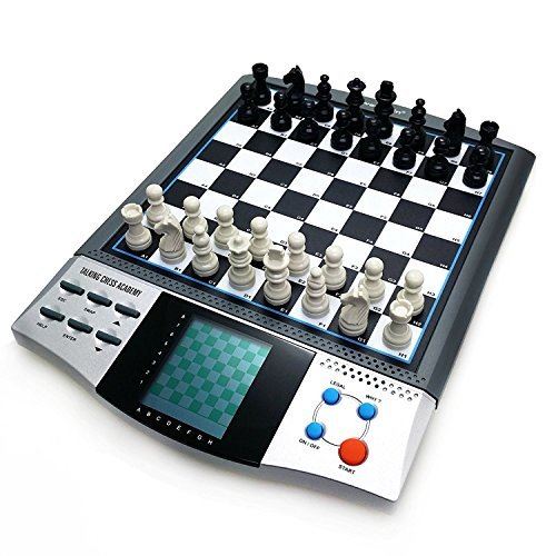 iCore Magnet Chess Sets Board Game Electronics Travel Talking Checkers Master Pro 8 in 1 Portable Chessboard Tournament for Kids and Adults
