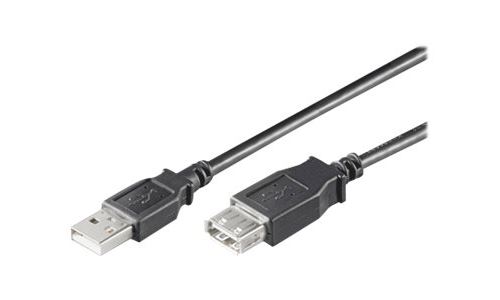 MicroConnect USB 2.0 - USB-verlengkabel - USB (V) naar USB (M) - USB 2.0 - 3 m - zwart