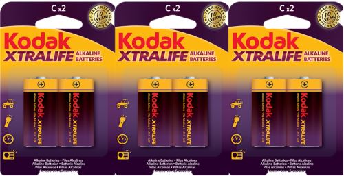 KODAK - Piles - XTRALIFE Alcaline - C / LR14 - lot de 6