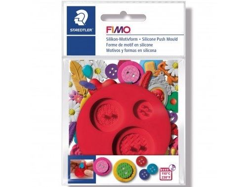 Moule en silicone ø 7 cm. fimo staedtler thème? boutons (3 motifs) 8725 26