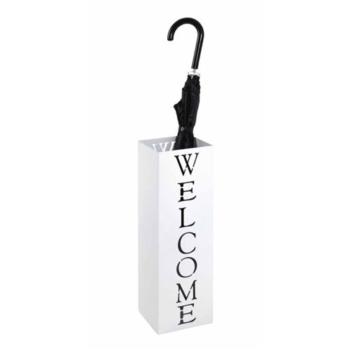 Paris Prix - Porte-parapluies Design welcome 48cm Blanc