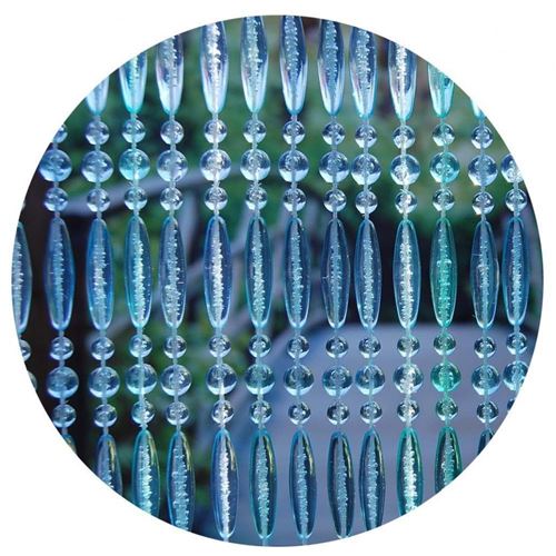 La Tenda - Rideau de porte en perles bleues Stresa 100x230 cm