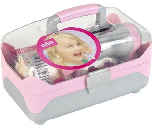 Klein Gris/Rose Theo 5862 - Coffret Coiffure Braun - Sèche-Cheveux À Piles - 15 Accessoires - Image 4