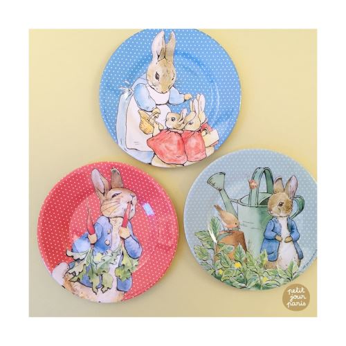 Lot de 3 assiettes dessert Beatrix Potter Petit Jour Paris Multicolore