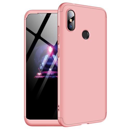 Coque en TPU détachable 3-pièces matte dur or rose pour votre Xiaomi Redmi Note 6 Pro