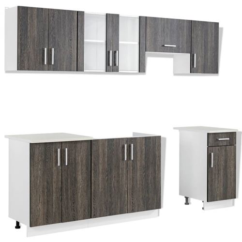 vidaXL Cuisine complète 7 pièces Aspect wenge