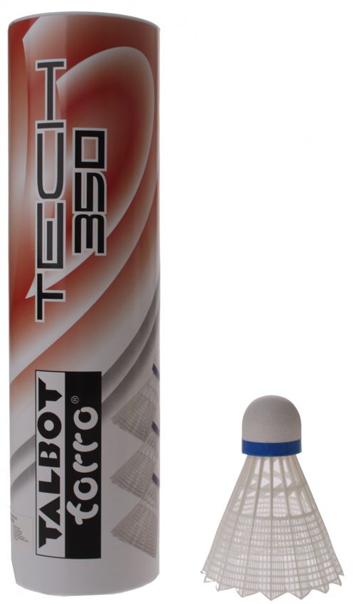 Talbot Torro Blanc Shuttlecocks Tech 350 / Bleu 6 Pièces