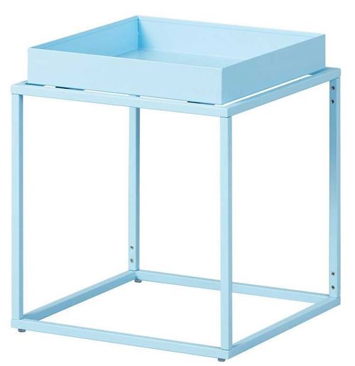 Table d'appoint Club NY - L 35 x l 35 x H 40 cm - Bleu