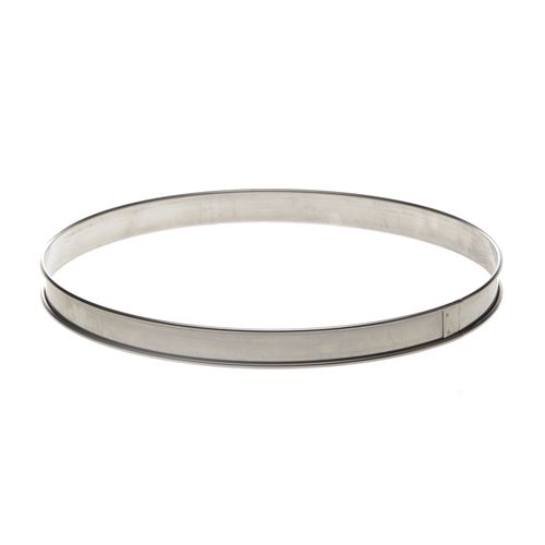 Cercle à tarte bord roulé 24 cm en inox - De Buyer - Argent - Inox