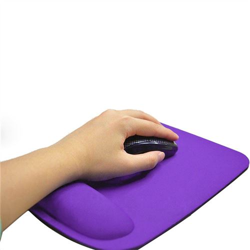 Tapis de souris Support de poignet en gel Antidérapant-Violet