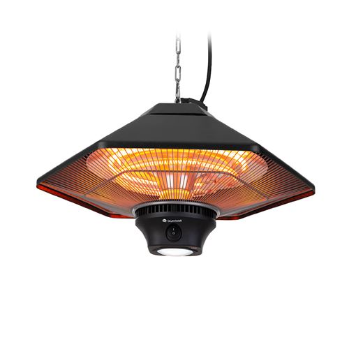 Blumfeldt Heat Hexa Chauffage de terrasse infrarouge 2000 W, pour 40 m² , télécommande - Noir