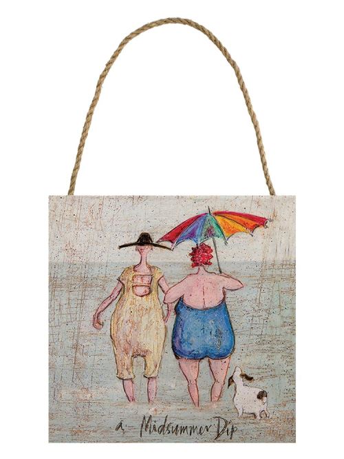 Sam Toft Art mural en bois 20 x 20 cm A Summer Dip
