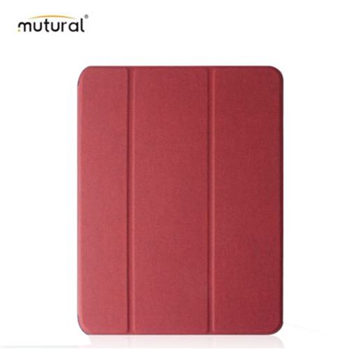 Etui en PU tissu en jean avec fente pour stylo rouge pour votre Apple iPad Pro 11-inch (2018)