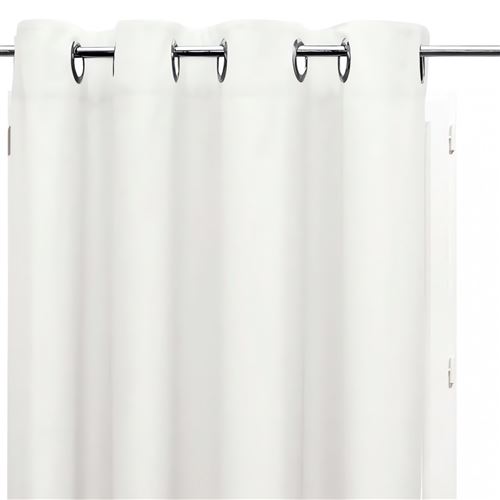 Soleil d'ocre 034010 rideau isolant/occultant à oeillets polyester blanc 240 x 140 cm
