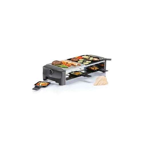 Princess Raclette 8 Stone & Grill Party - Grill - elektrisch - 441 sq. cm - zwart