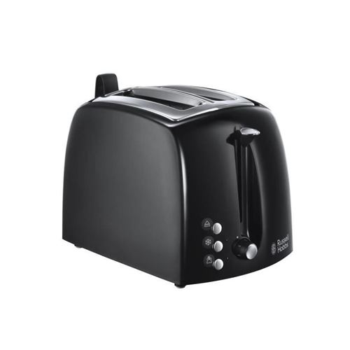 Russell Hobbs Textures Plus 22601-56 - grille-pain - noir ultra brillant/mat