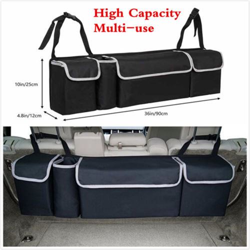Noir haute capacité multi-usage Siège d'auto Retour Organisateurs Sac intérieur Accessoires