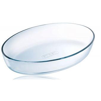 Plat ovale 35cm verre Pyrex 346b000/5046 - 1