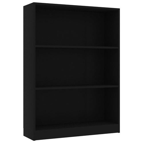 vidaXL Bibliothèque Noir 80x24x108 cm Aggloméré