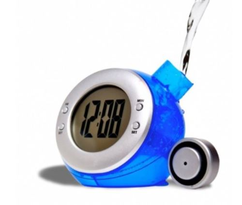 Réveil à Eau Globe 4 en 1 - Heure, date, thermomètre et alarme