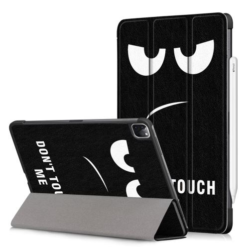 Etui en PU + TPU impression de motifs avec support tri-pliure ne me touche pas pour Apple iPad Pro 11 pouces (2020)