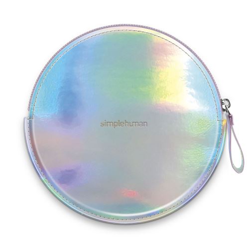 simplehuman Etui Zippé pour Miroir à Capteur Compact Cuir Vegan Irisé