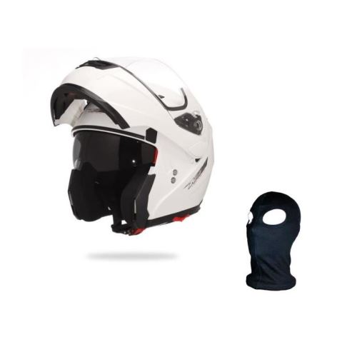 NOX N964 Casque Modulable Blanc+ Cagoule