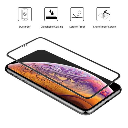 Protection d'écran en verre trempé (100% de surface couverte) pour Apple iPhone  15 Pro, Noir, Apple iPhone 15 Pro