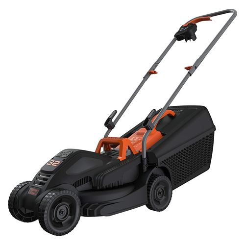 Black+Decker Tondeuse Filaire Black & Decker Bemw351 1000W 32Cm Bac 35L, 3 Hauteurs De Coupe Ajustables