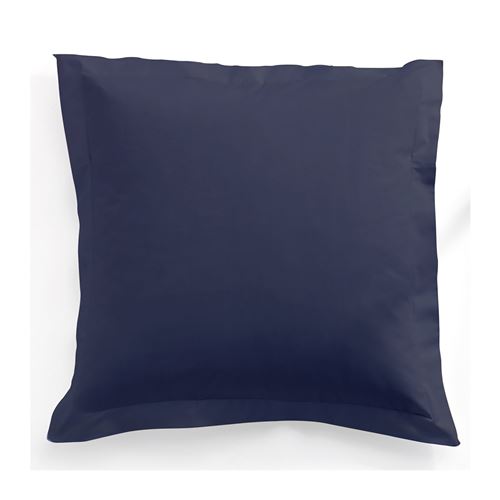 Taie d'oreiller bleu foncé 100% coton 75x75