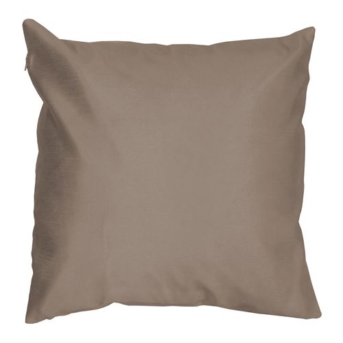 Housse de coussin +encart 40 x 40 cm shantung uni soiry Noisette