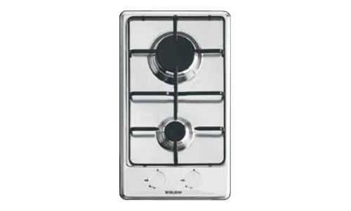 Glem GT32BK - Table de cuisson au gaz - 2 plaques de cuisson - Niche - largeur : 26.5 cm - profondeur : 48 cm - sans cadre - noir