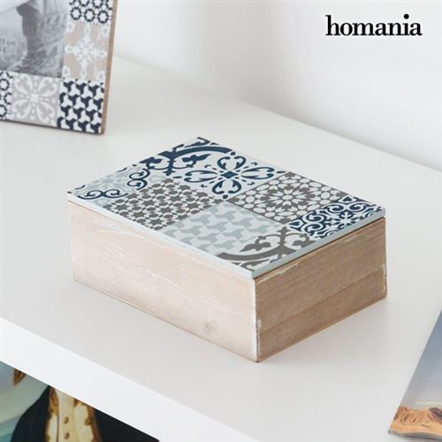 Boîte décorative mosaïque en bois - artcile de decoration rangement
