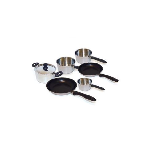 BEKA INTEGRAL Batterie de cuisine 6 pieces 16-18-20-24-28cm tous feux dont induction gris et noir