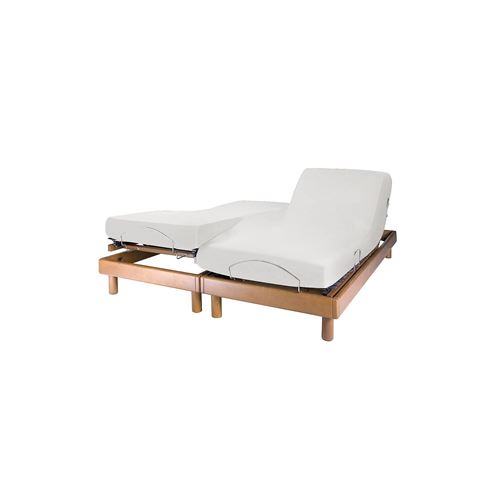 Drap housse percale Royal lits Duo ESSIX HOME - Blanc - 2 x 90 x 200 cm