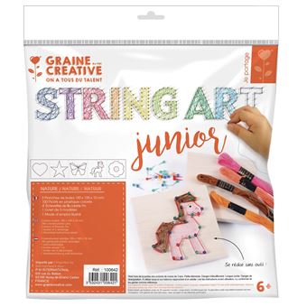 Kit initiation string art tableau de fil tendu nature - graine créative