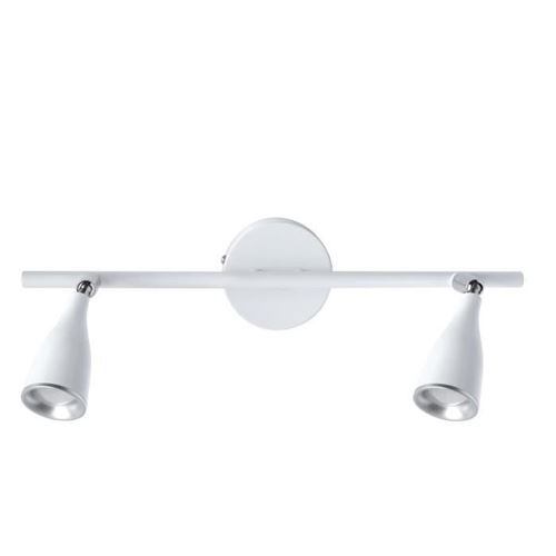 Spot barre a 2 lumieres cilao led 4,5w ampoules fournies largeur 40 cm blanc seynave 0143877