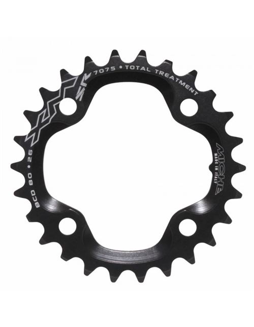 Plateau vtt 4bra double 26dts d.80 pour sram x0-xx interieur noir alu miche