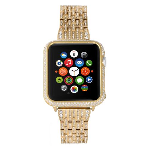 Bracelet décor or metal rhinestone bande pour Apple Watch Series 3 38mm,Apple Watch Series 2 38mm,Apple Watch Series 1 38mm