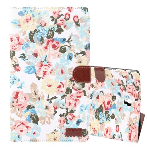 Galaxy Tab S4 10.5 / T830 Housse Etui Cuir Pu Fleurs Blanc Als88957