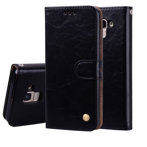 Galaxy J6 (eu Version) (2018) Housse Etui Cuir Pu Business Style Noir Als89480