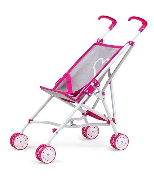 Milly Mally poussette JuliaPrestige 54 cm rose/gris