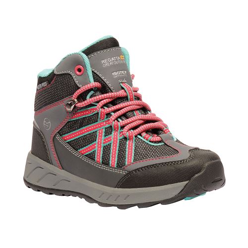 Regatta - Chaussures montantes de randonnée SAMARIS - Unisexe (28 FR) (Gris/rose foncé) - UTRG2823