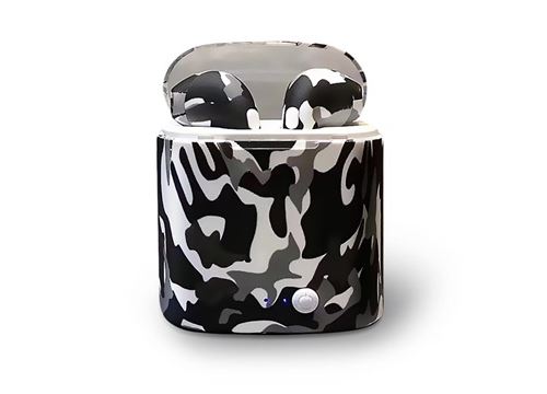 Écouteurs Sans Fil Élégants i7S TWS avec Boîtier de Charge - Camouflage Noir