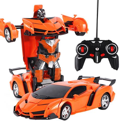 1:18 Transformers Voiture télécommandée électrique télécommandée à Grande Vitesse Voiture RC Robots Jouets pour Cadeaux Enfants-orange