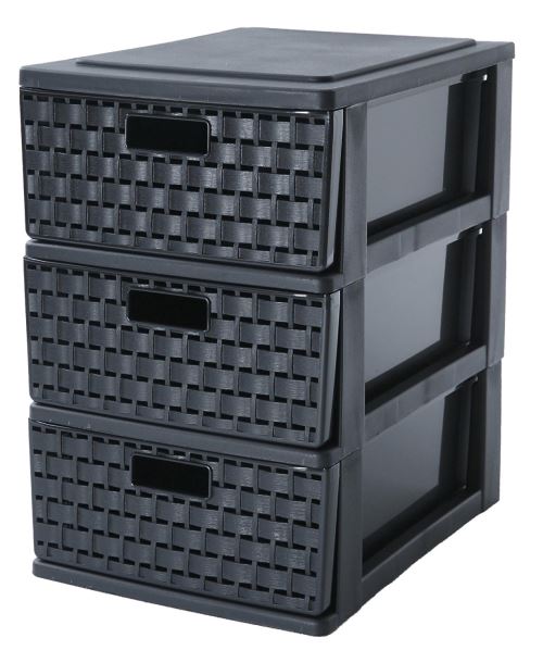 Sundis Rotho 4536002 Country Tour Tiroir Polypropylene Noir 25 5 X